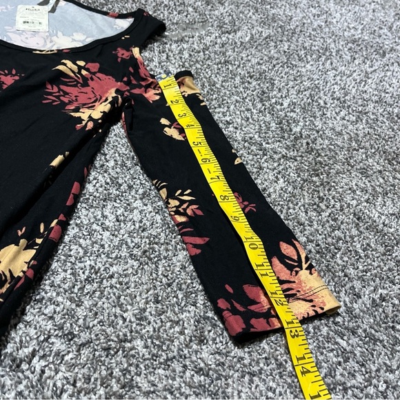 Mudd Long Sleeve Multi Color Floral Print Cold Shoulder Swing Dress NWT Size M - Picture 6 of 9